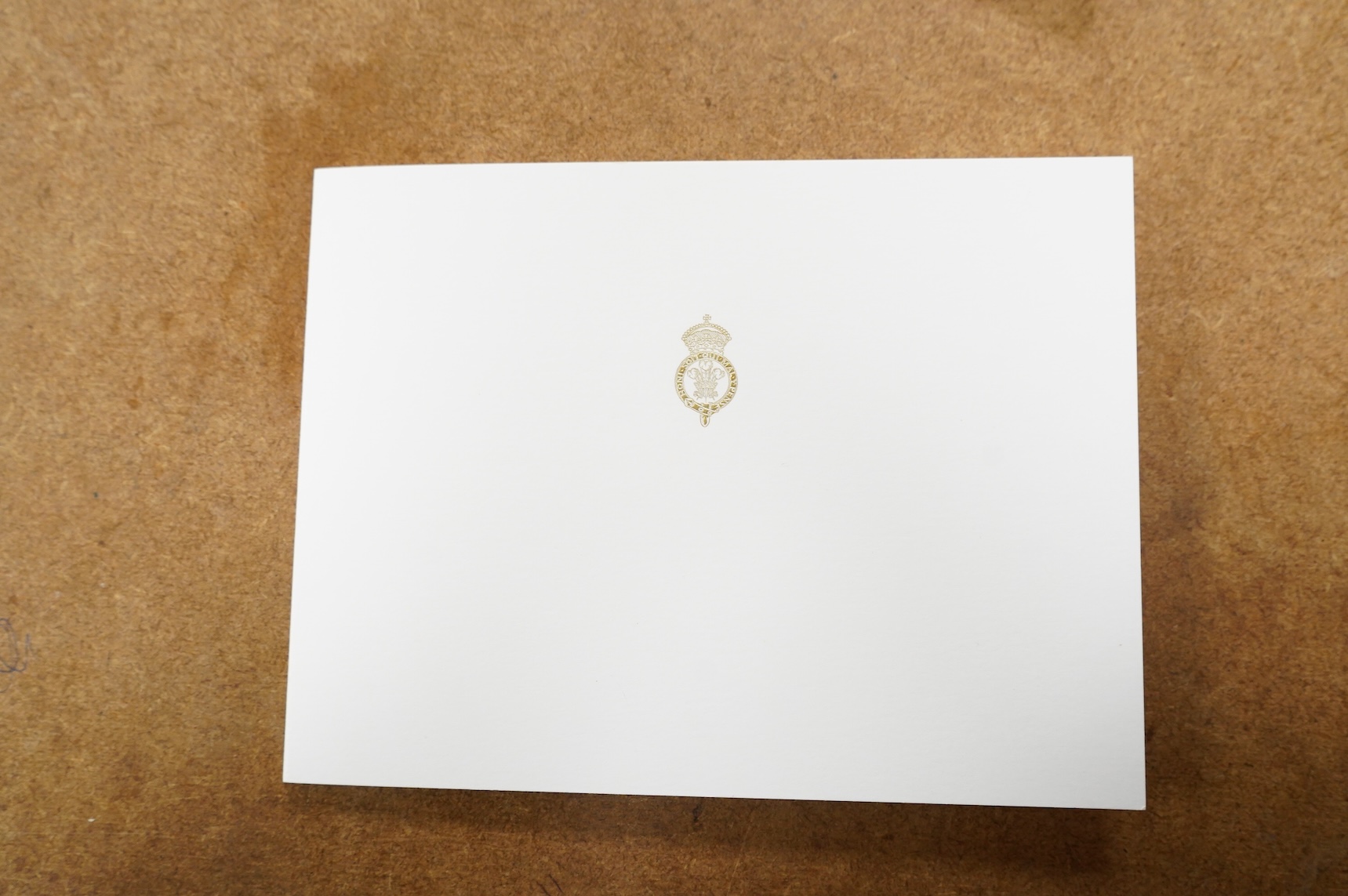 Royal interest; a Christmas card (2002) signed by King Charles